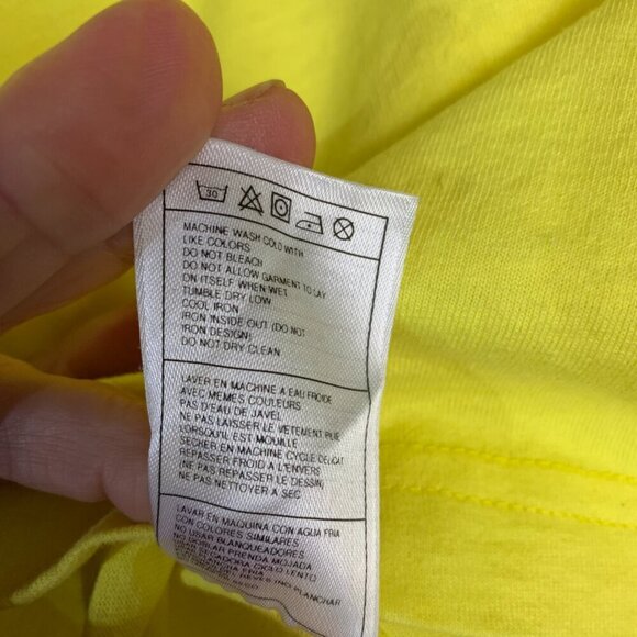 Nike Vintage 90s Centre Swoosh Yellow Short Sleeve Crewneck Cropped Tee - Picture 9 of 12